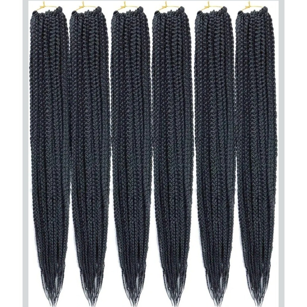 6 Pack of Micro Box Braids Crochet Hair, 30 inch, Extra Long Pre-looped Crochet